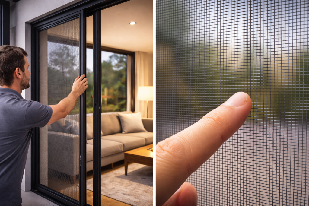 Insektenschutz-Schiebetür mit feinmaschigem Gewebe für Terrassen- und Hebe-Schiebetüren – hochwertiger Fliegenschutz nach Maß in Trier, Konz und Luxemburg