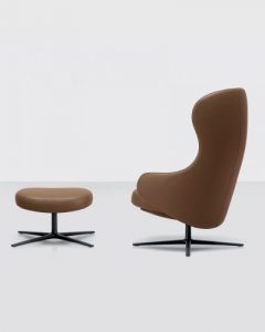 Kristalia Dua Relax Lounge Design Sessel mit Hocker – hochwertige Loungemöbel für Büro, Empfang und Wartebereiche in Trier, Konz und Luxemburg