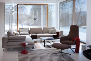Zanotta 1335 Bruce Designer-Sofa in moderner Wohnlandschaft mit großzügiger Polsterung und zeitlosem Design – hochwertiges Premium-Sofa für exklusive Wohnräume und Interior-Konzepte in Trier, Konz und Luxemburg